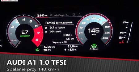 Audi A1 1.0 30 TFSI 116 KM (AT) - pomiar zużycia paliwa
