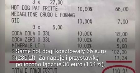 Horrendalny rachunek. Zostawili w restauracji równowartość 507 złotych