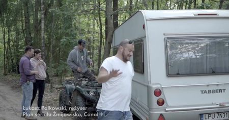 Łukasz Palkowski o pracy na planie "Żmijowiska"