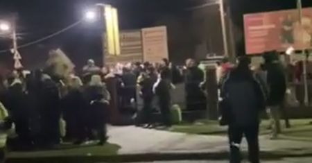 Tłumy na przejściu granicznym w Medyce