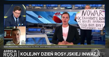 Protest rosyjskiej dziennikarki to ustawka? Były oficer Agencji Wywiadu komentuje
