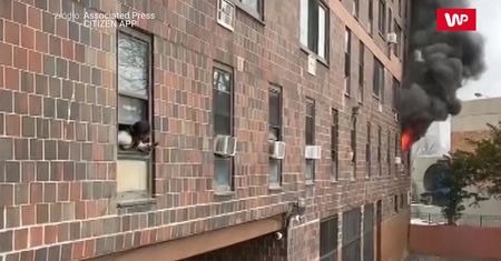 Dramatyczne nagrania z Nowego Jorku. Pożar zabił 9 dzieci