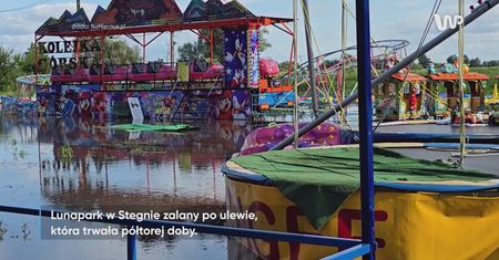 Lunapark w Stegnie zalany po ulewie, która trwała półtorej doby