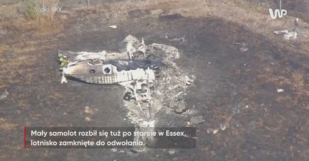 Rozbił się tuż po wystartowaniu. Nagrania wraku samolotu