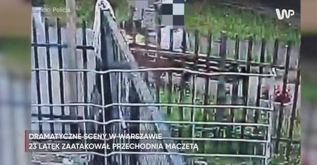 Zaatakował przechodnia maczetą. Są nagrania