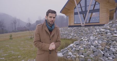 Dom z bali w Beskidzie Niskim: 160 m², 7 m salonu i przeszklona ściana
