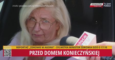 "Słowo honoru, nie uciekam". Tak Konieczyńska rozmawiała z mediami