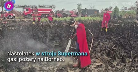 Superman z Borneo ruszył do walki z ogniem. Ma tylko 17 lat