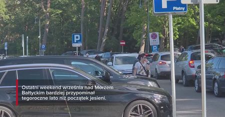 Szaleństwo nad Bałtykiem. Na plażach ciasno, parkingi pełne