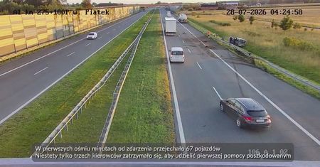 Przerażająca znieczulica na A1. Przejechało 67 aut, pomogły tylko 3