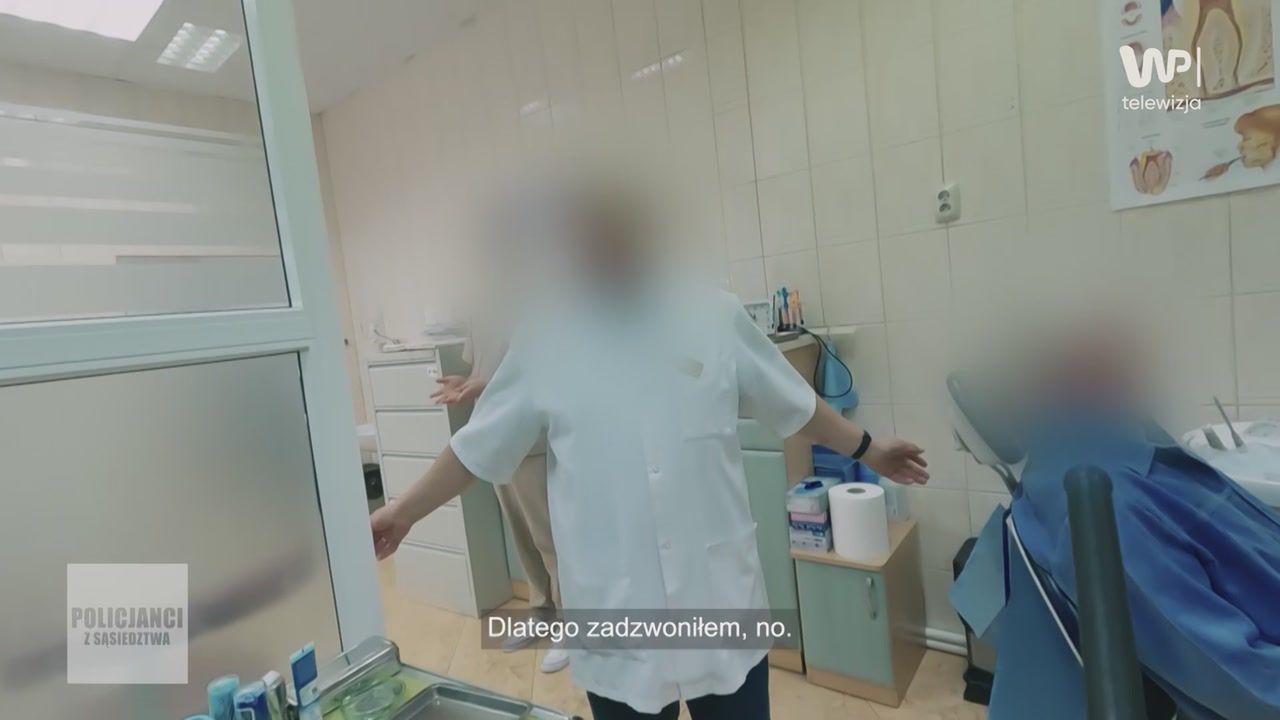 Pacjent nie chciał wyjść z gabinetu dentysty. Na miejsce wezwano policję
