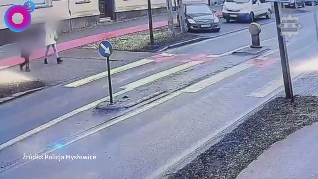 6-latek wszedł na pasy. Senior się nie zatrzymał. Nagranie z Mysłowic