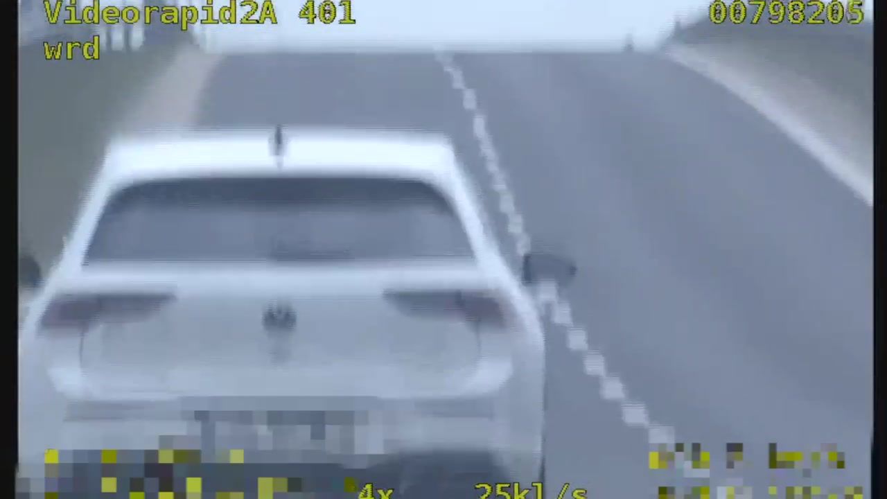 Wideo: 160 km/h na 90. Wszystko nagrała policyjna kamera