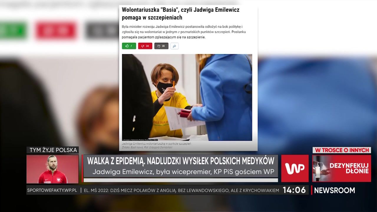 Emilewicz to "wolontariuszka Basia".Tak pracuje przy szczepieniach