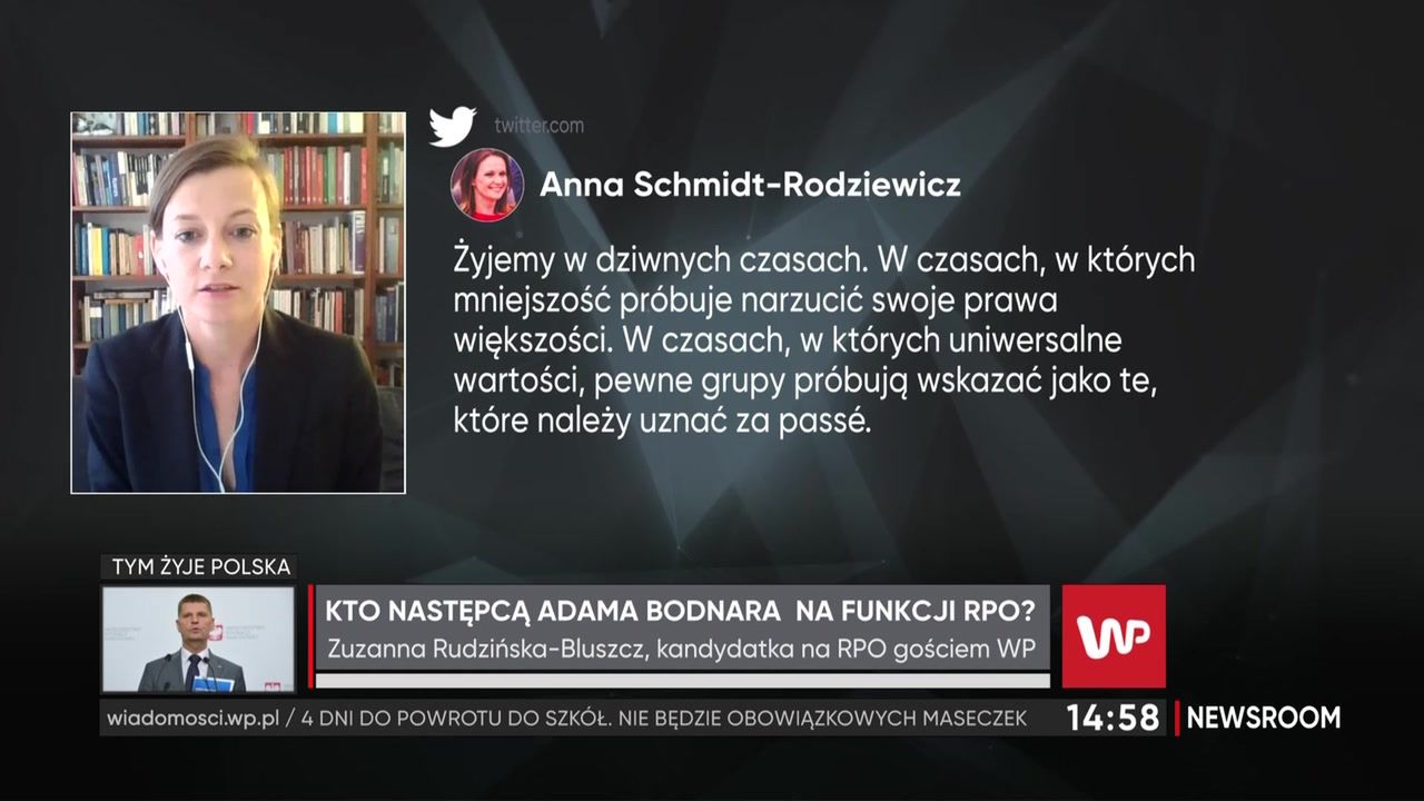 Zuzanna Rudzińska-Bluszcz, kandydatka RPO odniosła się do słów Anny Schmidt-Rodziewicz