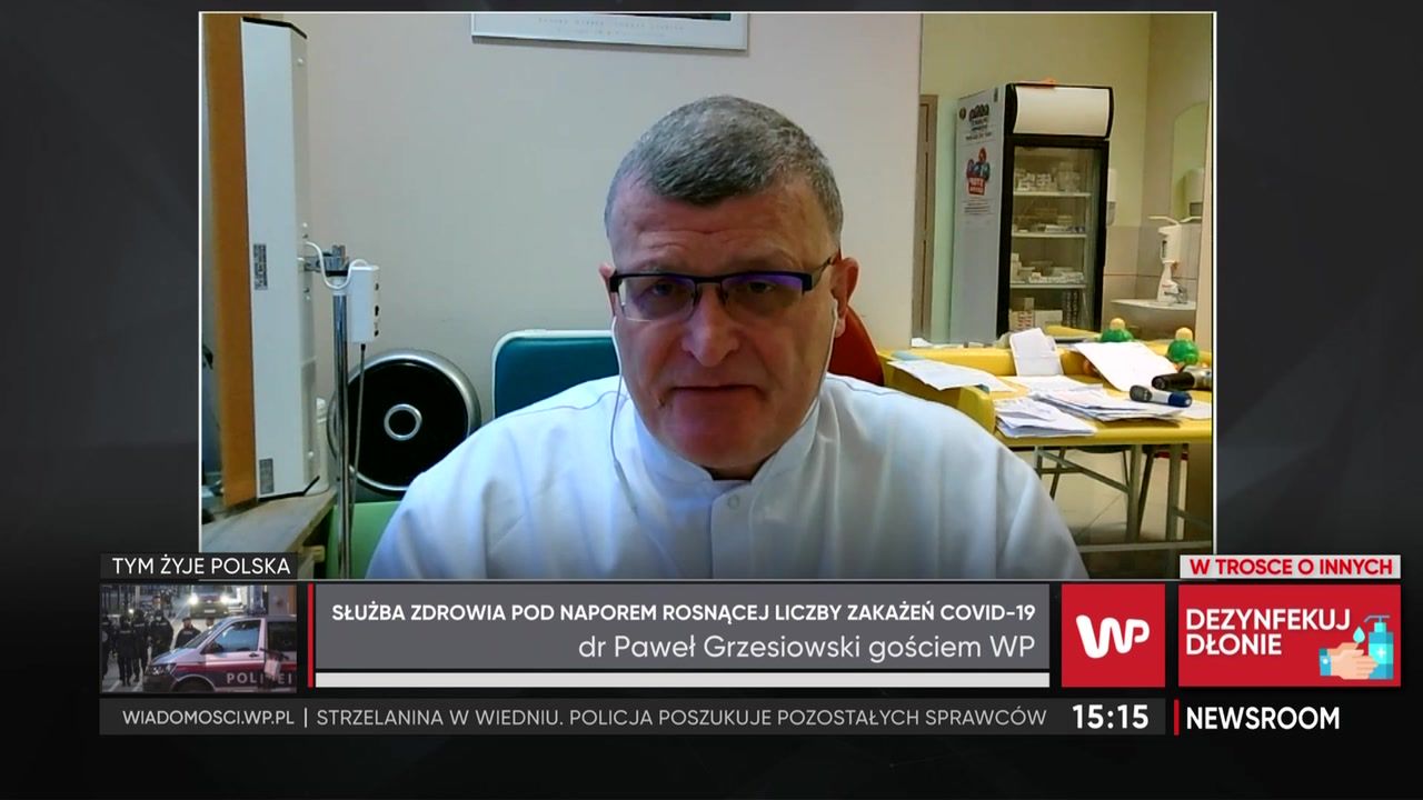 Dr Paweł Grzesiowski: nie możemy całego systemu zdrowia przekierować na COVID-19