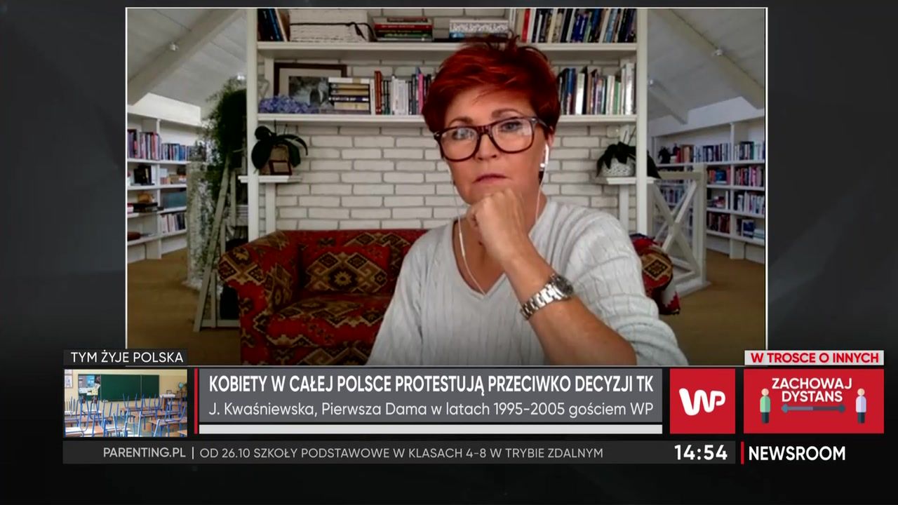 Jolanta Kwaśniewska o decyzji TK ws. aborcji. "Nie możemy liczyć na Agatę Dudę"
