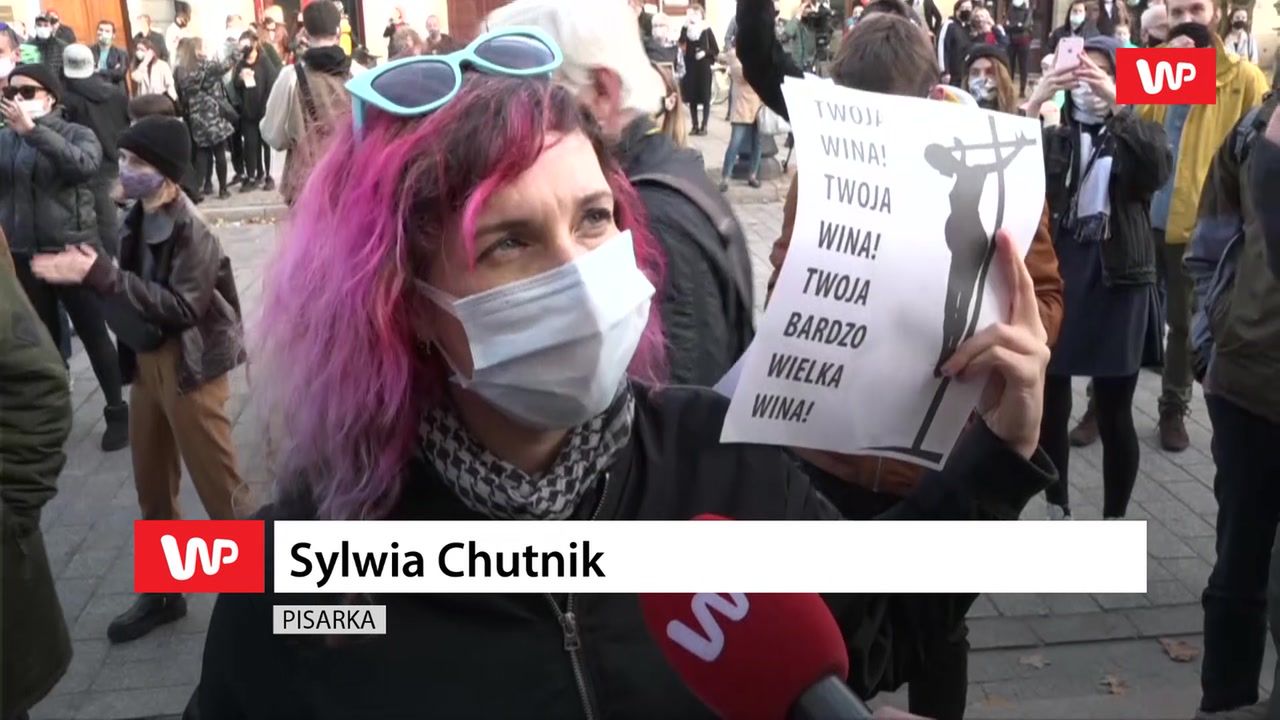 Sylwia Chutnik o protestach pod Kościołami. "Najwyższa pora"
