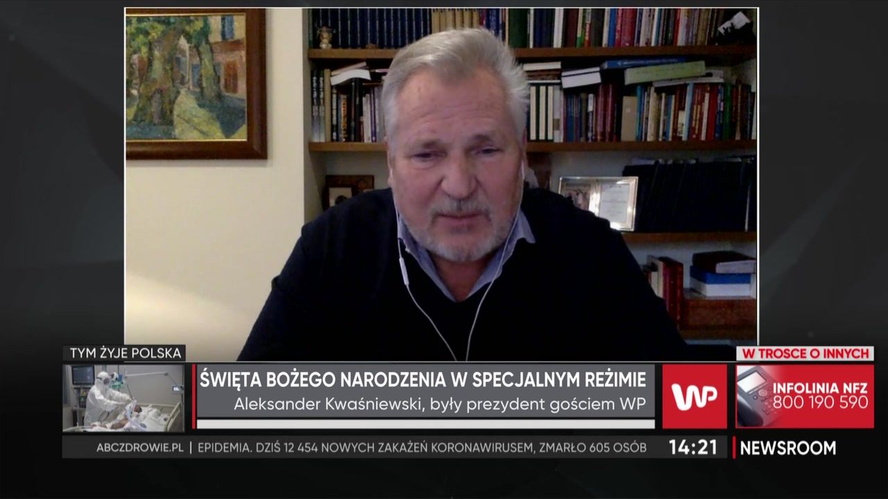 Kwaśniewski o trudnych świętach: Spędzimy je w górach w Szwajcarii