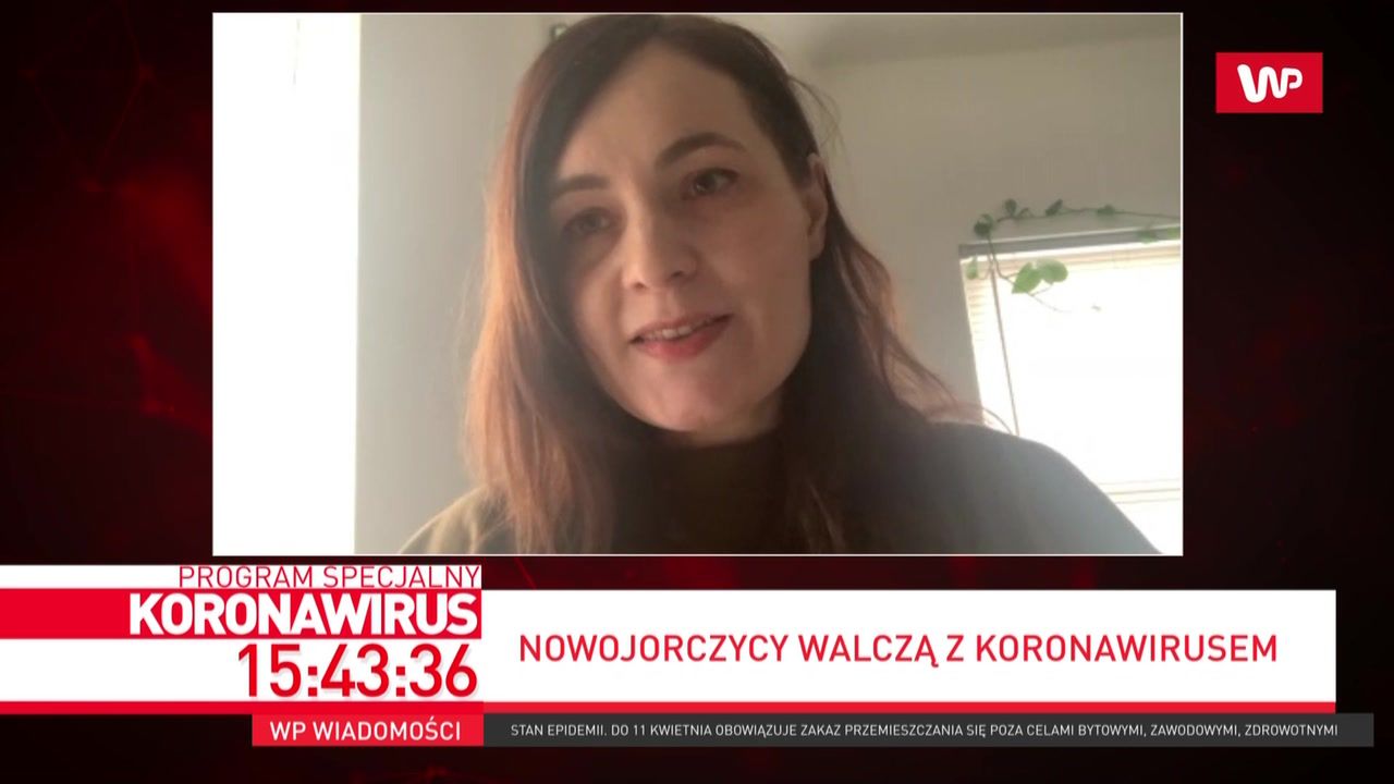 Koronawirus na świecie. Justyna Calińska mówi o sytuacji w Nowym Jorku