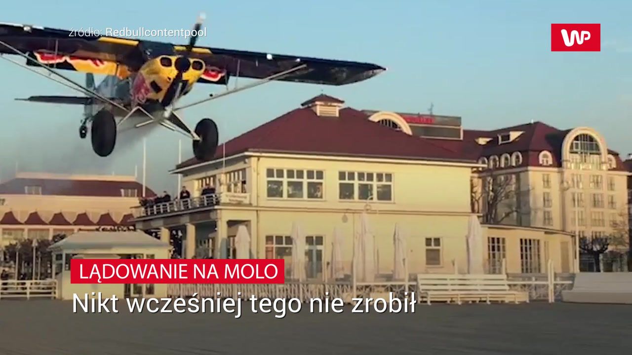 Lądowanie na molo w Sopocie. Pilot musiał idealnie wcelować