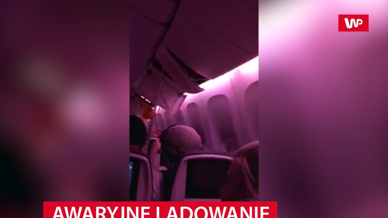 Awaryjne lądowanie. Nagranie z samolotu