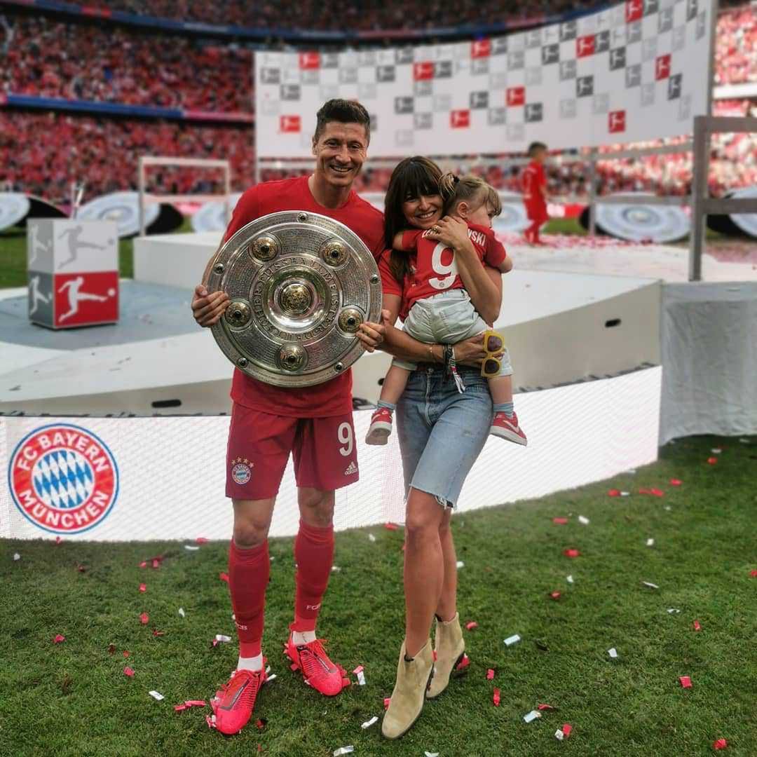 Anna Lewandowska i Robert Lewandowski z Klarą