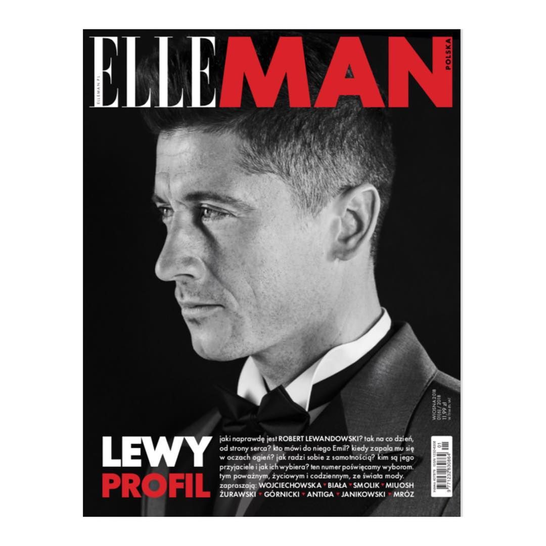 Robert Lewandowski na okładce ELLE MAN