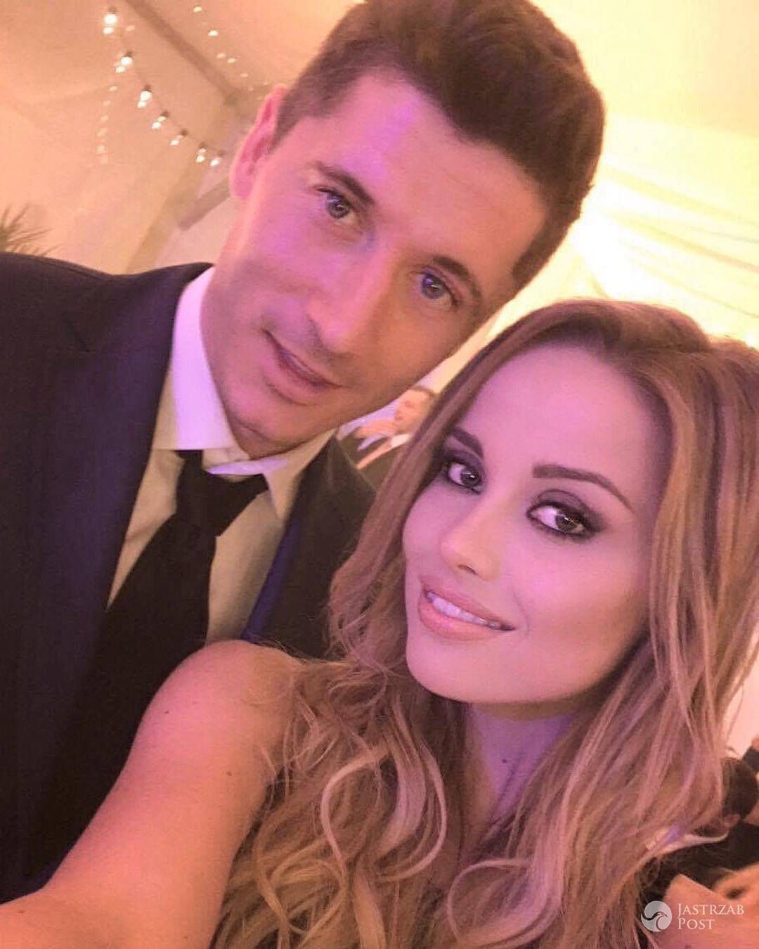 Robert Lewandowski i Marta Ziębakowska na weselu