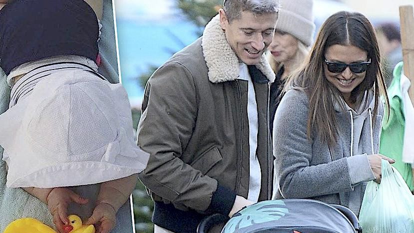Robert Lewandowski i Anna Lewandowska z Klarą