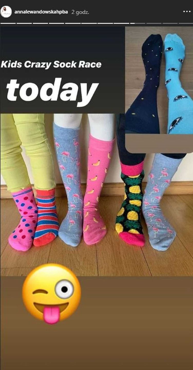 Anna Lewandowska założyła dziś dwie różne skarpetki