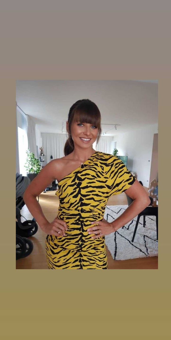 Anna Lewandowska - sukienka w panterkę