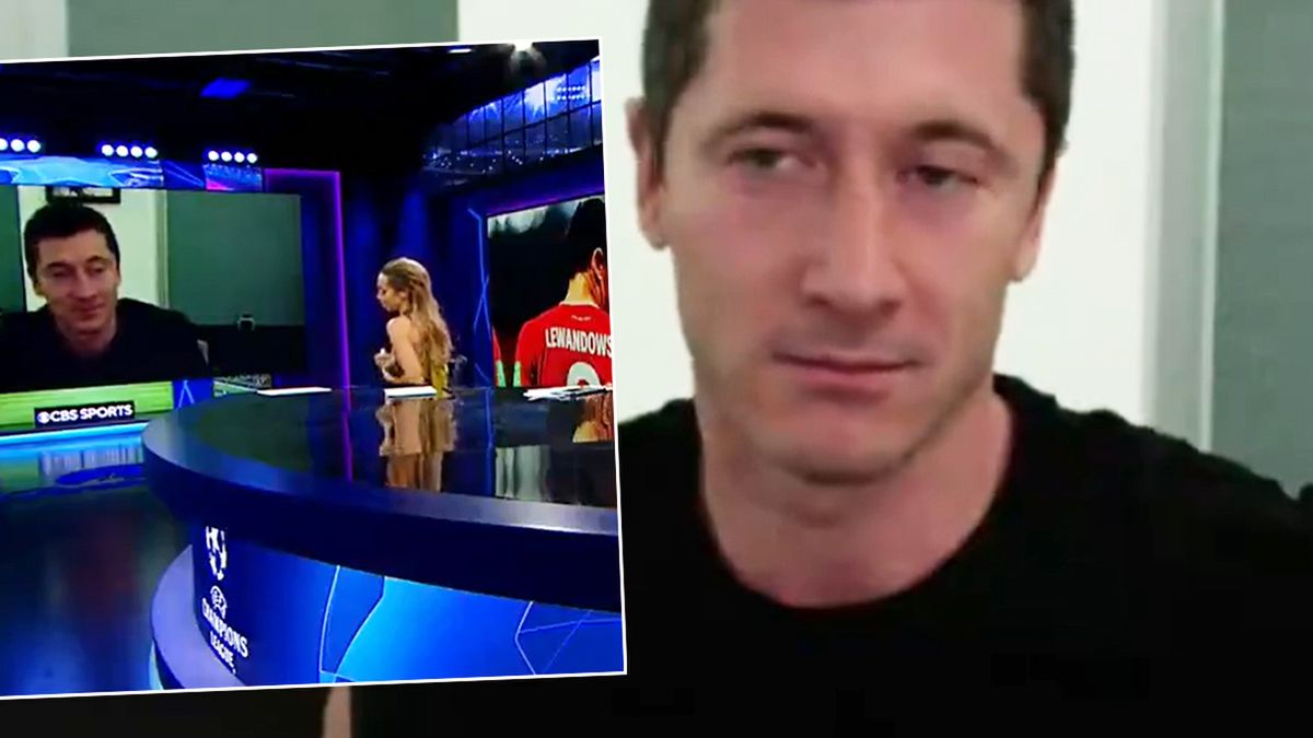 Robert Lewandowski udzielał wywiadu. Klara pojawiła się kadrze