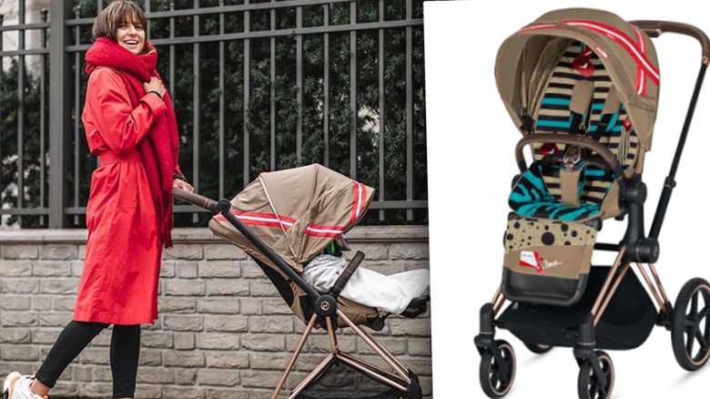 Anna Lewandowska z wózkiem projektu Karoliny Kurkovej