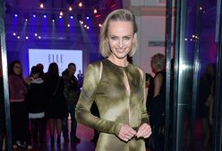 Katarzyna Stankiewicz w długiej, eleganckiej sukni