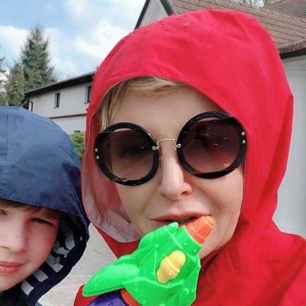Joanna Racewicz z synem - Śmigus-dyngus 2019