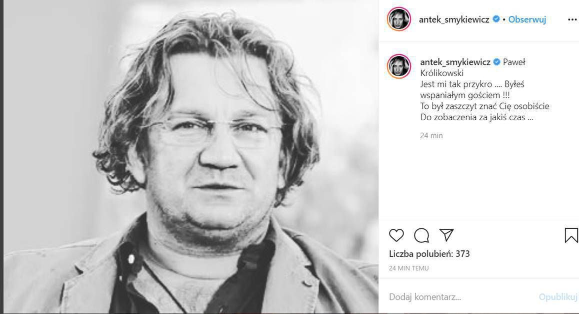 Antek Smykiewicz - Gwiazdy żegnają Pawła Królikowskiego