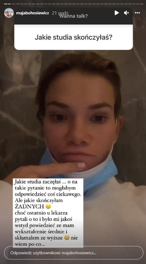 Maja Bohosiewicz o swoim wykształceniu
