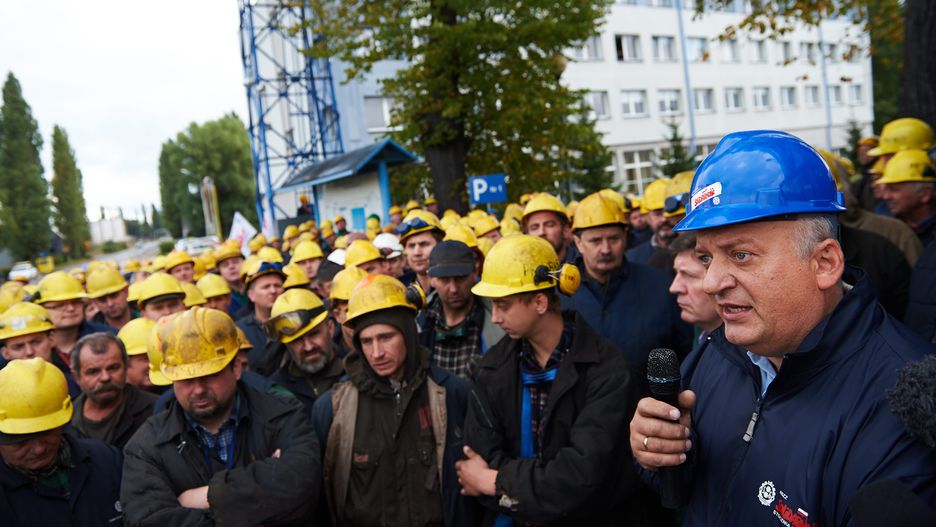Karol Guzikiewicz ze stoczniowej "Solidarności"