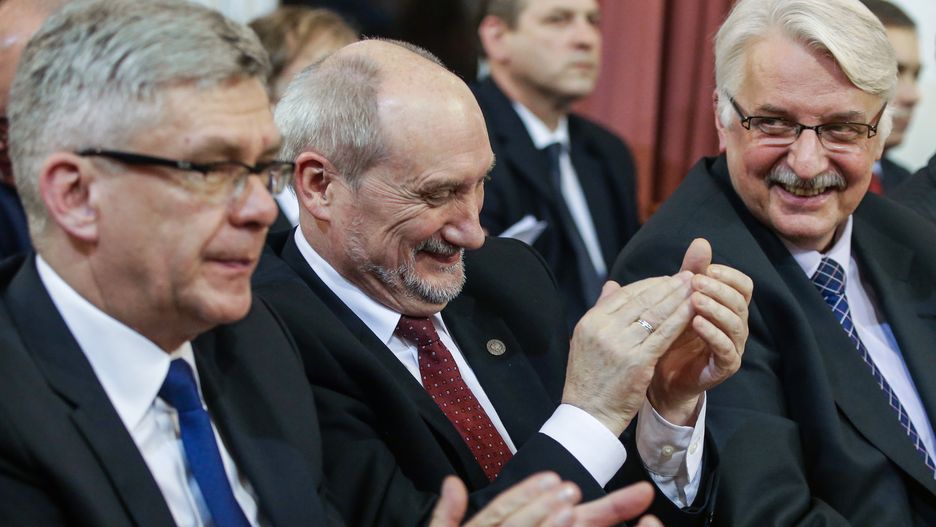 Stanisław Karczewski, Antoni Macierewicz i Witold Waszczykowski.