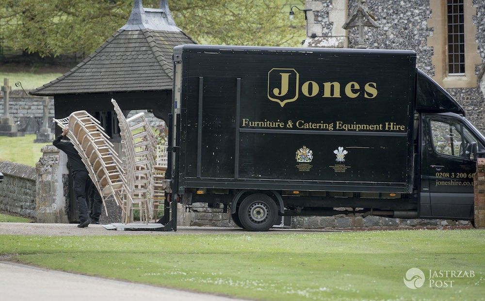 Pic shows The scene around Englefield today.
Chairs being taken into the Church
