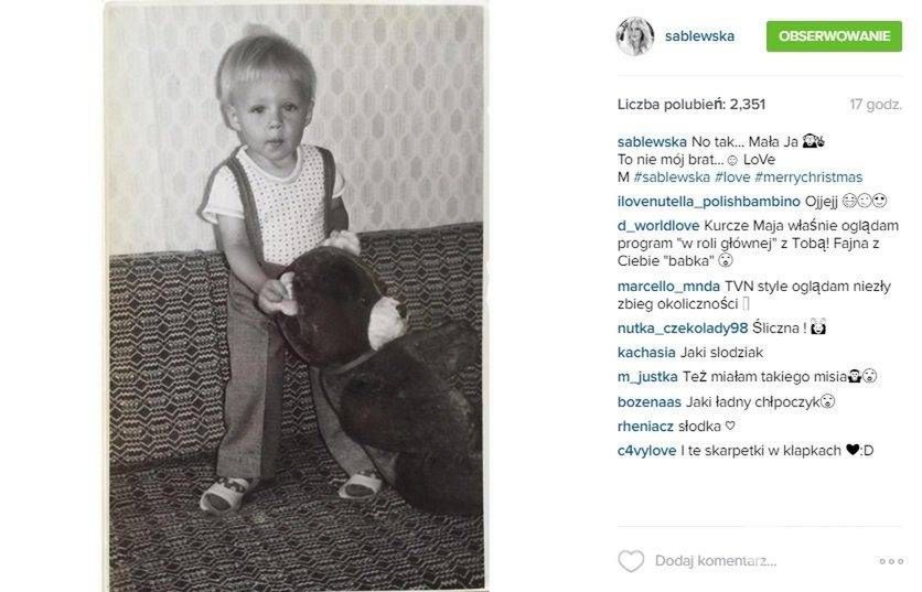 Maja Sablewska jako mała dziewczynka