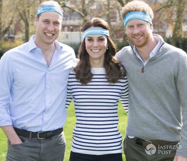 Kate Middleton, książę William i książę Harry