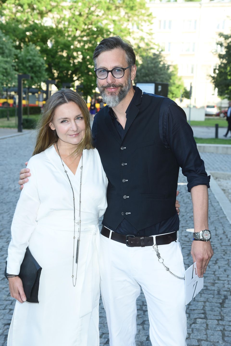 Szymon Majewski z żoną Magdaleną, gala Kryształowe Zwierciadła 2018