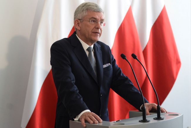 Stanisław Karczewski podczas konferencji prasowej