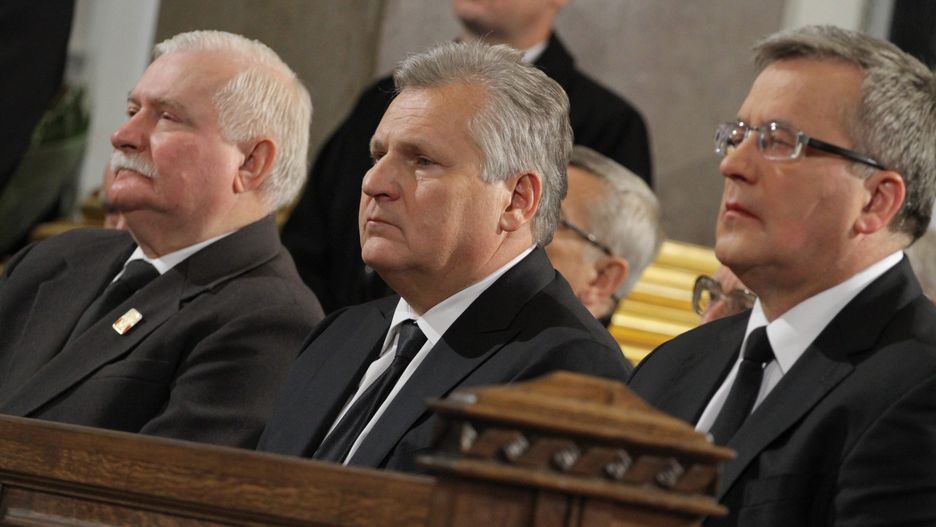 Byli prezydenci: Lech Wałęsa, Aleksander Kwaśniewski i Bronisław Komorowski
