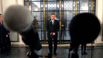 Prezydent podczas konferencji