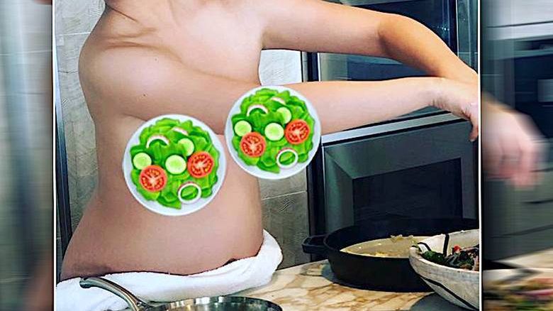 Chrissy Teigen topless