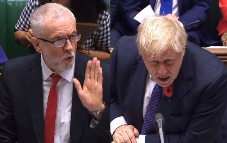 Jeremy Corbyn i Boris Johson starli się przed głosowaniem nad skrócenie kadencji parlamentu