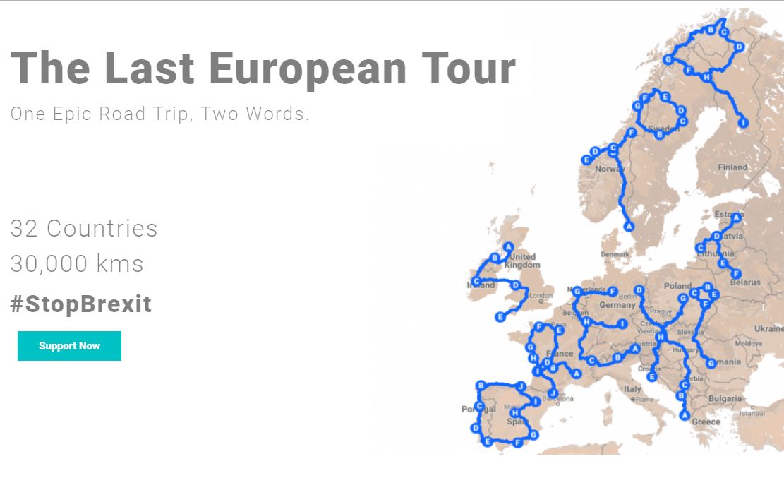 Brytyjczyk przejedzie 30 tys. kilometrów by "powstrzymać Brexit"